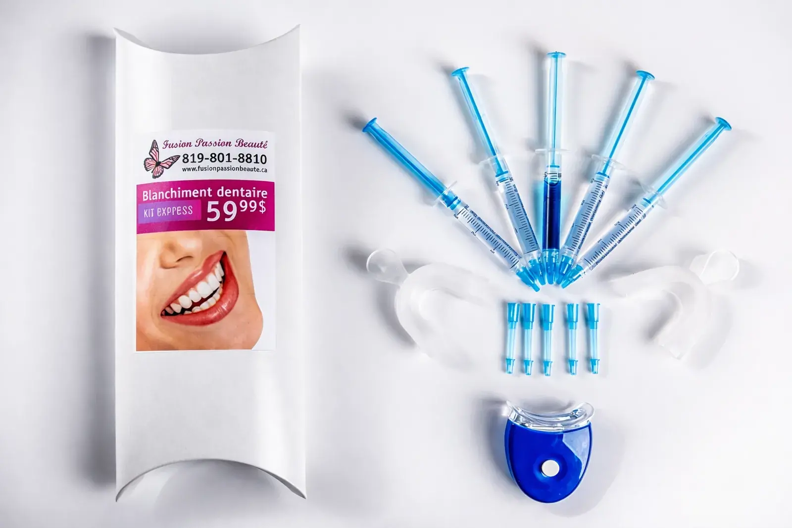 Packshot studio blanchiment dentaire Trois-Rivières