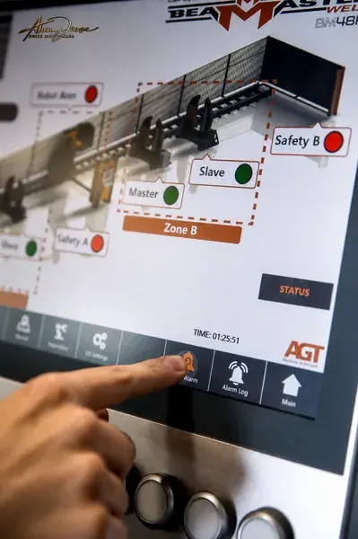 Écran de contrôle d’un procédé industriel en contexte de production à Trois-Rivières