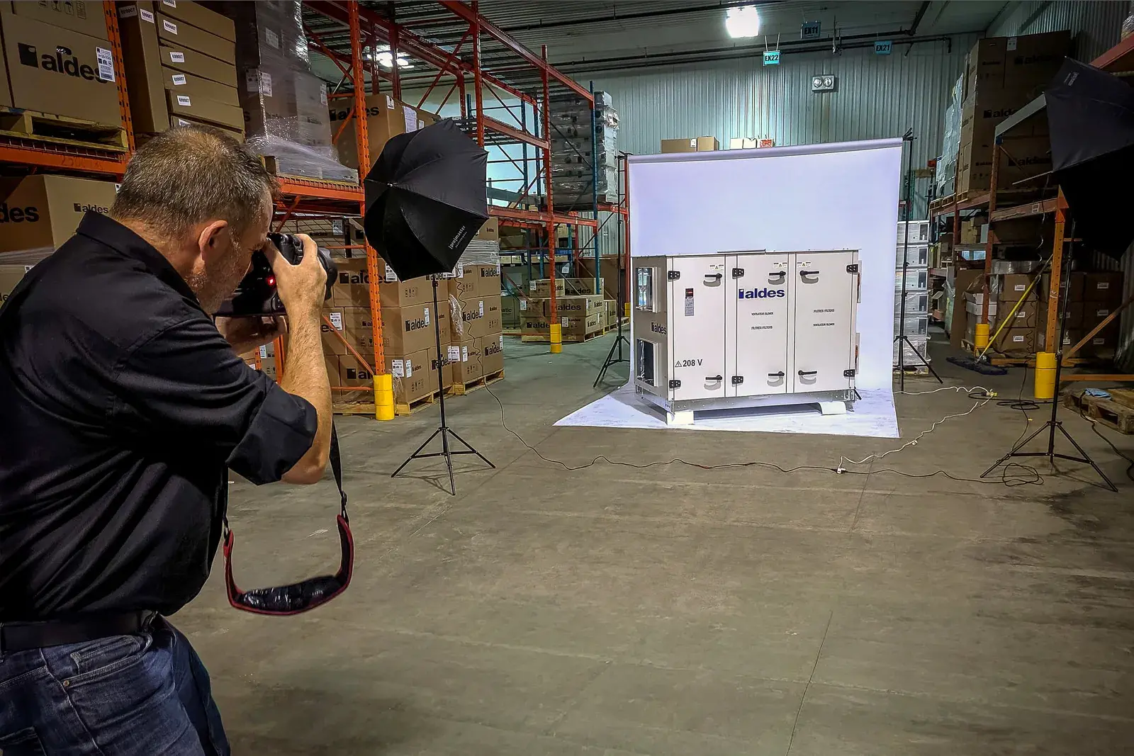 Alain Dionne en séance sur site dans un environnement industriel